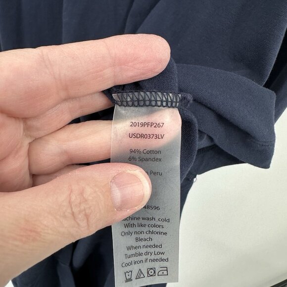 UNIVERSAL STANDARD GENEVA dress t shirt tee asymmetrical blue S US 14 16 - Picture 6 of 7